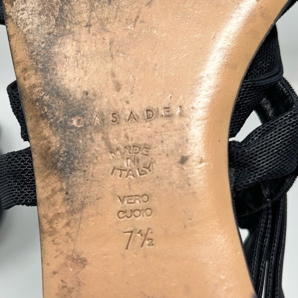 Casadei Black Strappy Open toe flats, Women’s Size 7.5 - Picture 13 of 13